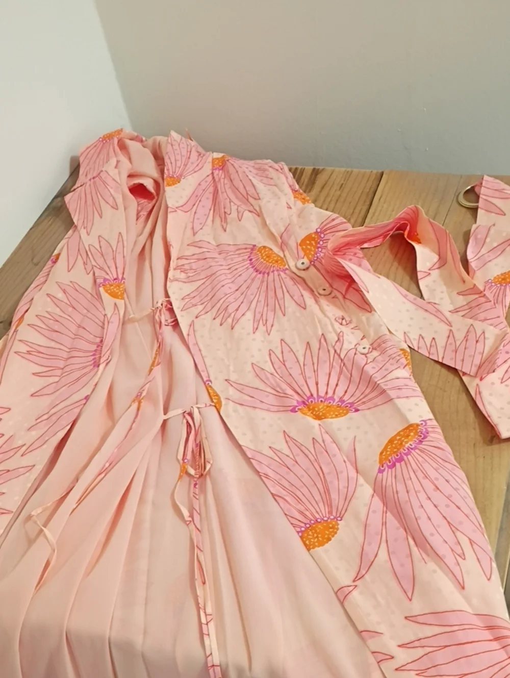 Kate Spade Falling Flowers Silk Blend Floral Wrap Maxi Dress Size 4 MSRP $495
